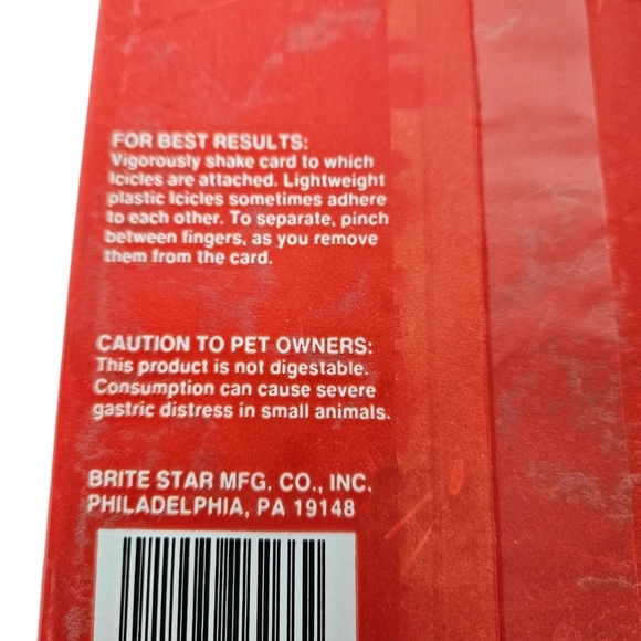 NWT Brite Star Icicle Silver Tinsel 18" 1000 Strands‎ Set of 2 - Picture 5 of 7